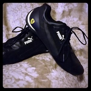 Puma Ferrari Black Shoes Size 9.5